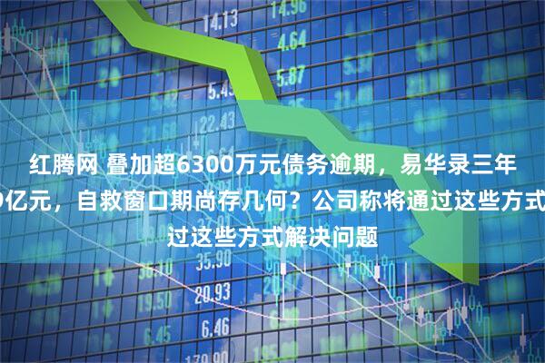 红腾网 叠加超6300万元债务逾期，易华录三年预亏超69亿元，自救窗口期尚存几何？公司称将通过这些方式解决问题
