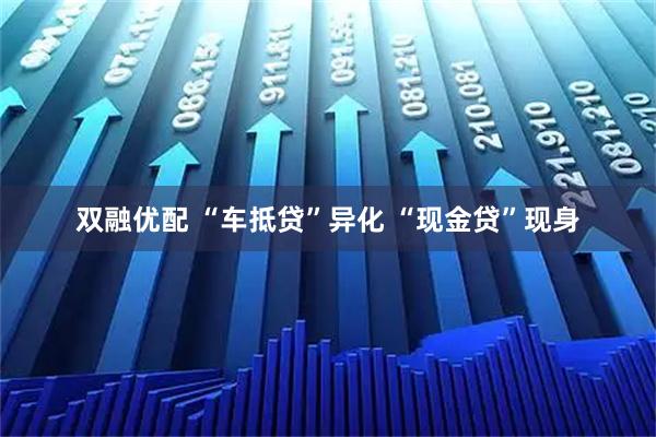 双融优配 “车抵贷”异化 “现金贷”现身